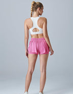 DAH 3-Pack Women’s Flowy 2-in-1 Butterfly Athletic Shorts – High-Waist, Built-In Compression & Quick-Dry