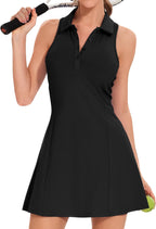 DAH Performance Tennis Dress – Built-In Shorts, SoftStretch™ UPF50+ Athletic Dress with Pockets