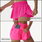 DAH Flowy 2-in-1 Butterfly Athletic Shorts – Lightweight, Feminine & High-Waist Comfort Fit