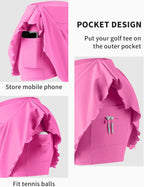 DAH 2-Piece Tennis Outfit – Racerback Crop Top & High-Waisted Pleated Skirt with Built-In Shorts