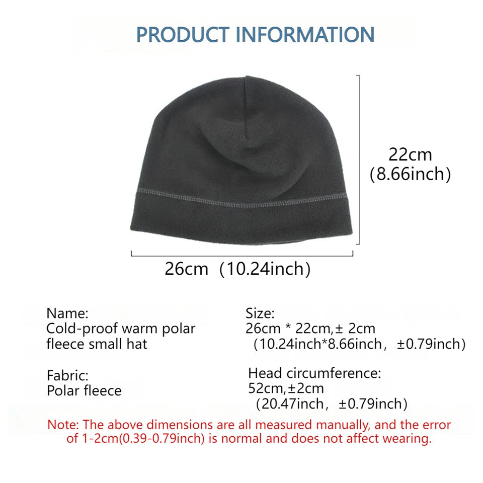 DAH Winter Performance Fleece Cap – Windproof Outdoor Sports Hat (Unisex)