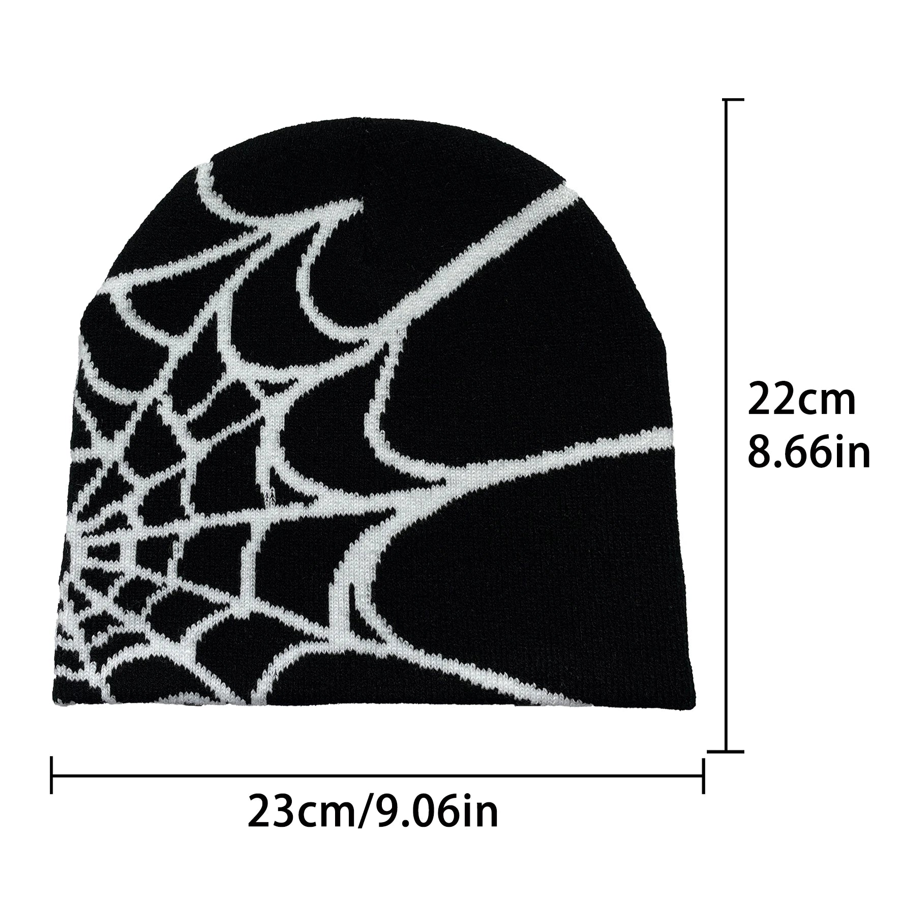 DAH Spider Web Knit Beanie – Unisex Warm Statement Hat