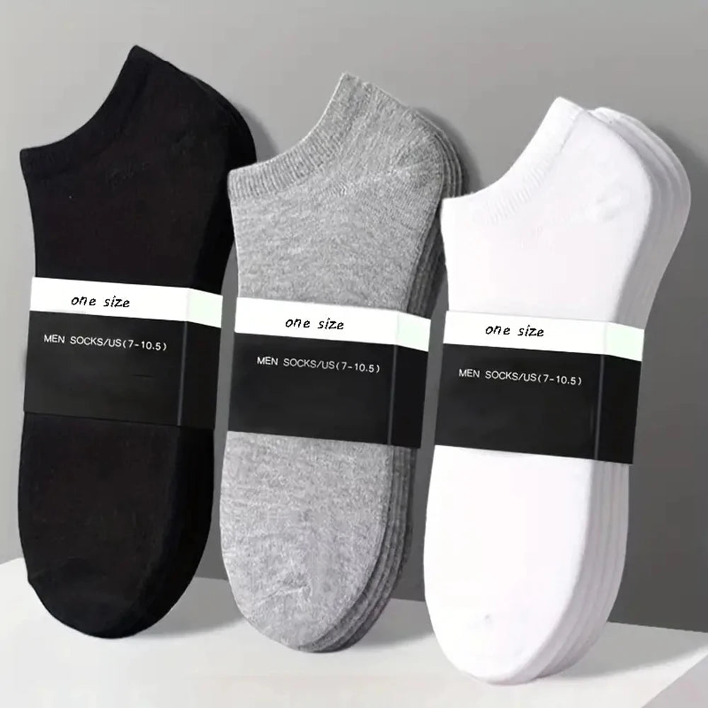 DAH Unisex Boat Socks – Lightweight Ankle Socks for Everyday Comfort (1/5/10 Pairs)