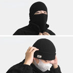DAH 2-in-1 Winter Balaclava Beanie – Knitted Full-Face Windproof Hat (Unisex)