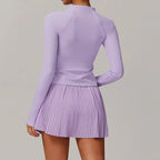 DAH Women’s 1/2/3-Piece Yoga & Tennis Set – Slim Skirt, Tank Top & Built-In Shorts for Active Women