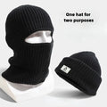 DAH 2-in-1 Winter Balaclava Beanie – Knitted Full-Face Windproof Hat (Unisex)