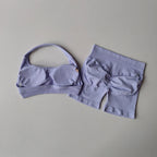 DAH Peach Sculpt Halter Set – Women’s Premium Activewear for Yoga, Pilates & Training