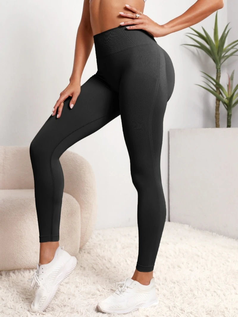 DAH Seamless Hip-Lift Leggings – High-Waist SculptFit™ Push-Up Yoga & Training Leggings
